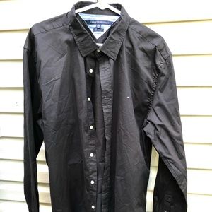 Tommy Hilfiger black button up.